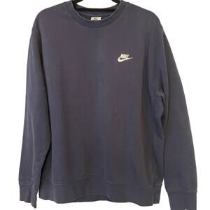 Embroidered Blue Nike Crewneck Adult Large